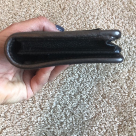 New Brighton black leather silver heart swirl large wallet credit card - Picture 7 of 9